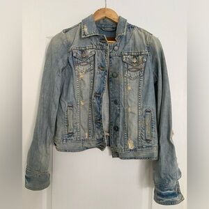 Abercrombie & Fitch Distressed Denim Jacket